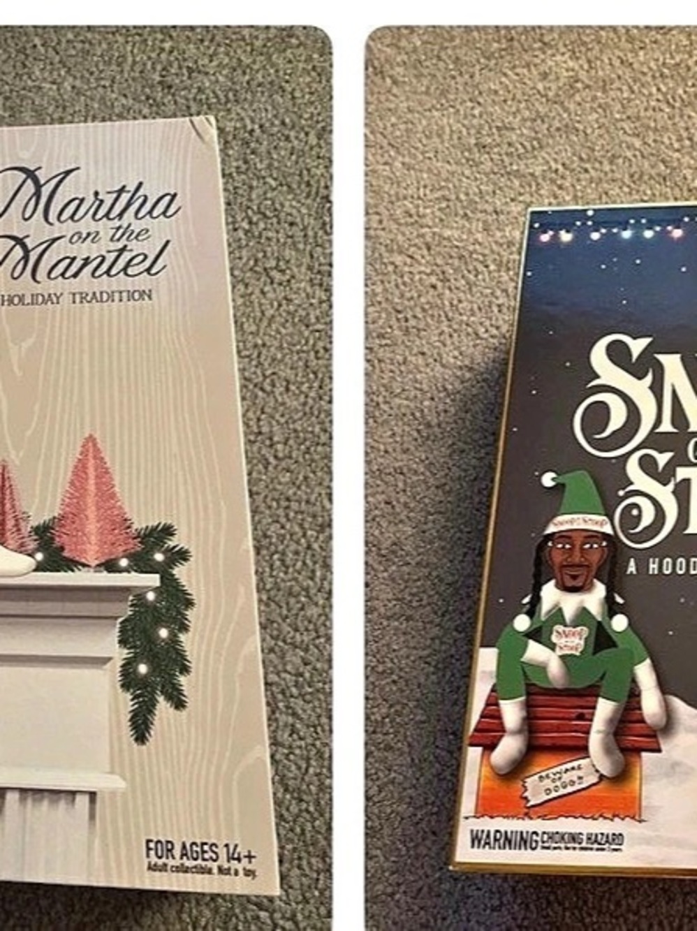 Martha on the Mantel / Snoop on the Stoop Christmas elves